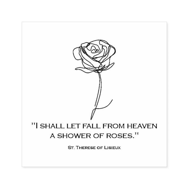 St. Therese Little Blume Religious Nun Quote Gummistempel (Prägung)