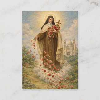 St. Therese Little Flower  Novena Holy Card Visitenkarte