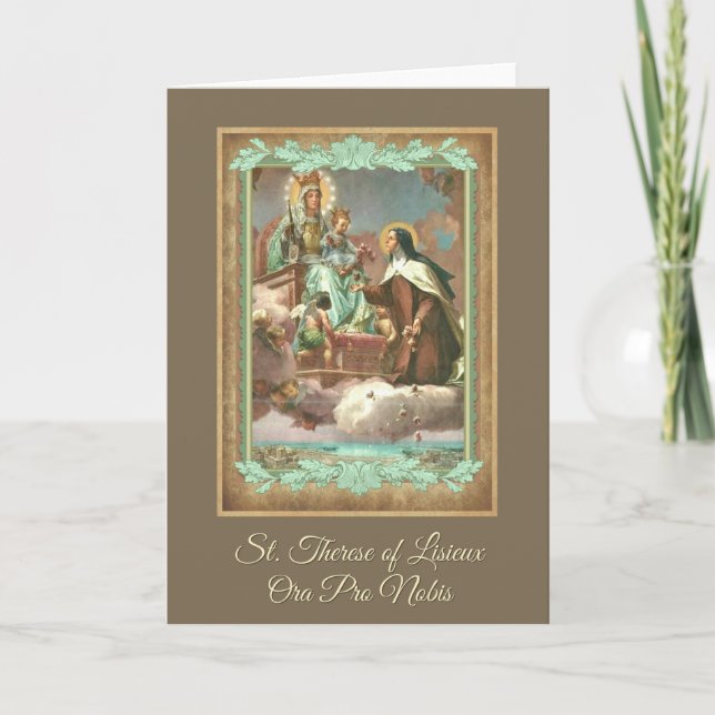 St. Therese & Mary Grußkarte mit Gebet Karte (Vorderseite)