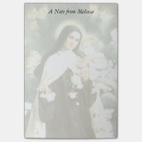 St. Therese mit Rosen, Kruzifix u. Engeln