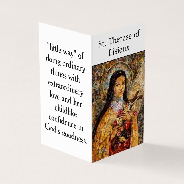 St. Therese of Lisieux Prayer Card (Vorderseite)