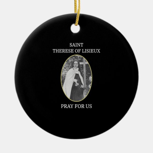 St. Therese of Lisieux T-Shirt Saint Little Flower Keramik Ornament (Vorne)