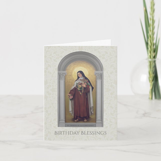 St. Therese of the Child Jesus Birthday Karte (Vorderseite)