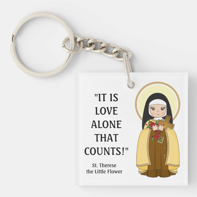 St. Therese Religiöse Carmelite Nun Quotes Schlüsselanhänger (Vorderseite)