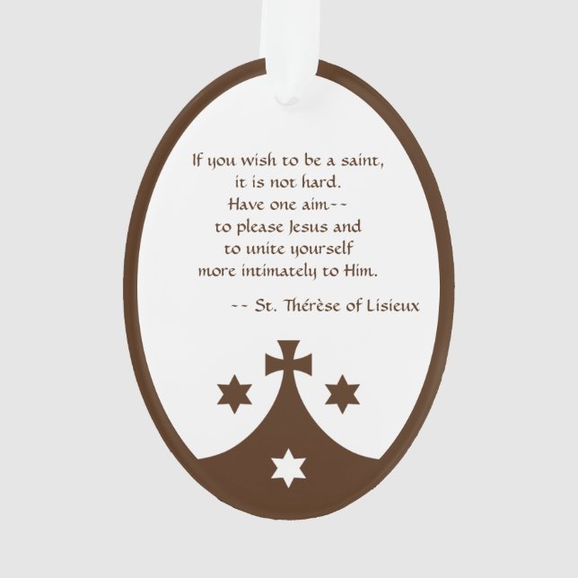 St. Therese von Lisieux die kleine Blume (BJE 01) Ornament (Rückseite)