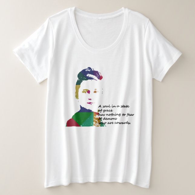 St. Therese von Lisieux Große Größe T-Shirt (Design vorne)