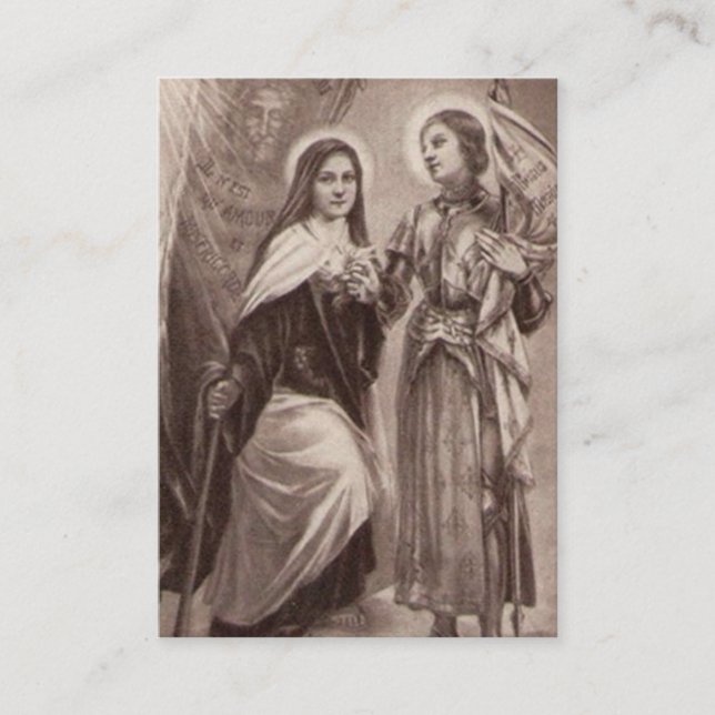St. Therese von Lisieux Joan von Arc Katholischen  Platzkarte (Vorderseite)