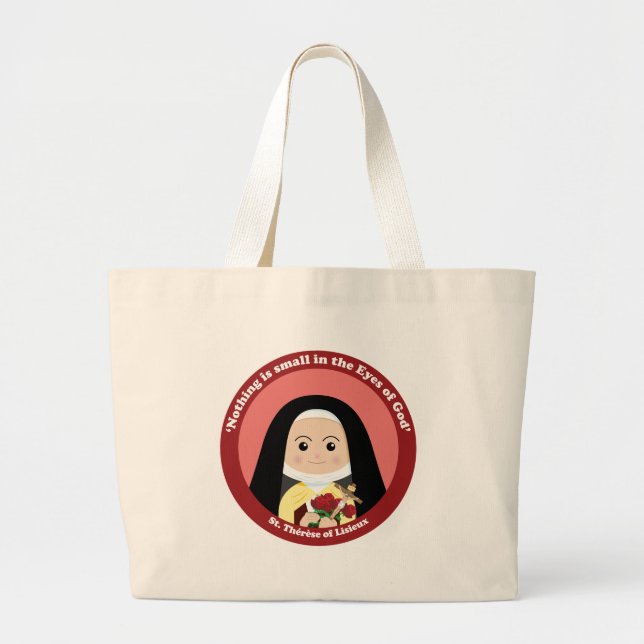 St. Thérèse von Lisieux Jumbo Stoffbeutel (Vorne)