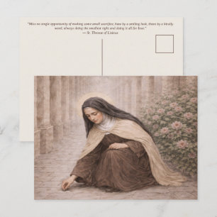 St. Therese von Lisieux "kleiner Weg"  Postkarte