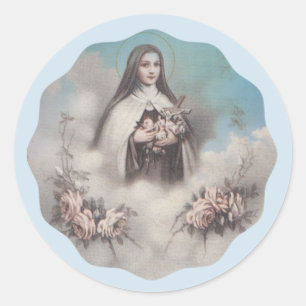 St. Therese von Lisieux mit Runder Aufkleber