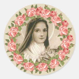 St. Therese von Lisieux mit Runder Aufkleber