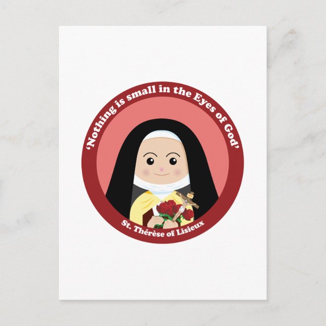 St. Thérèse von Lisieux Postkarte (Vorderseite)