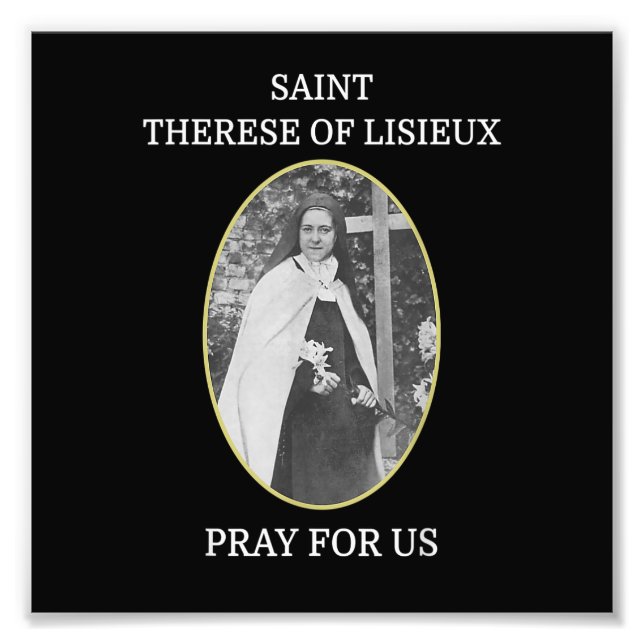 St. Therese von Lisieux T - Shirt Saint Little Blu Fotodruck (Vorne)