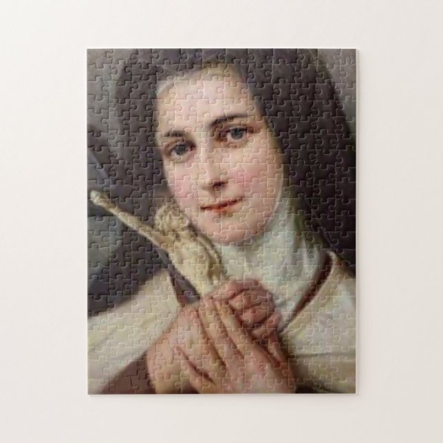 St. Therese wenig Blume mit Kruzifix (Vertikal)