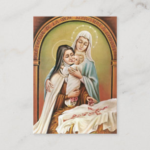 St. Therese wenig Blumen-WeihnachtsRoseNovena Visitenkarte