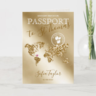 St. Thomas 50 und Fabulous Birthday Passport Karte