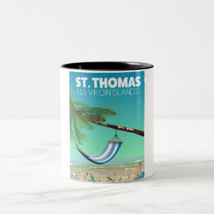 St. Thomas Amerikanische Jungferninseln. Zweifarbige Tasse