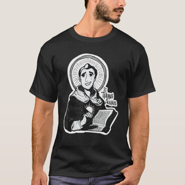 St Thomas Aquinas Patron St. der Studenten Catholi T-Shirt (Vorderseite)