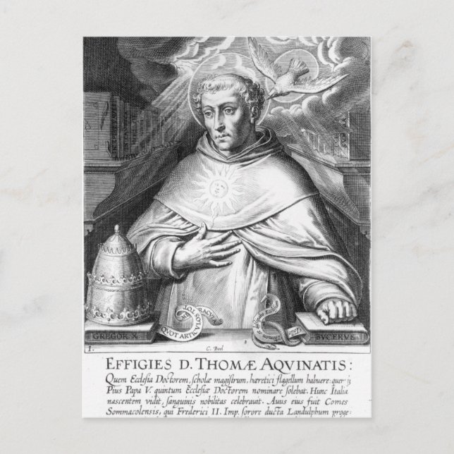 St. Thomas Aquinas Postkarte (Vorderseite)
