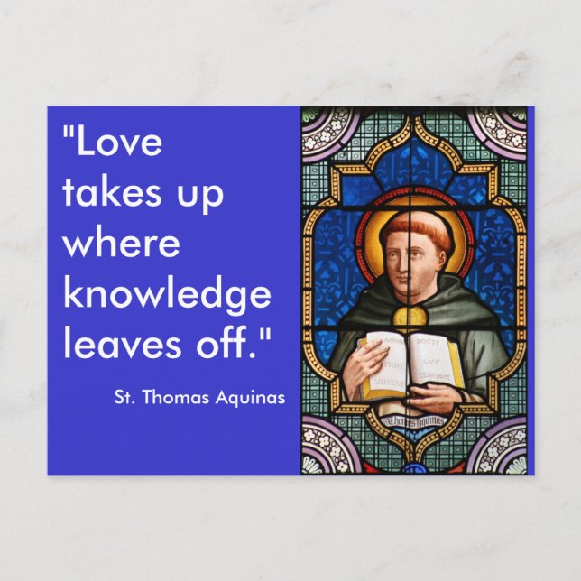 St. Thomas Aquinas Postkarte (Vorderseite)