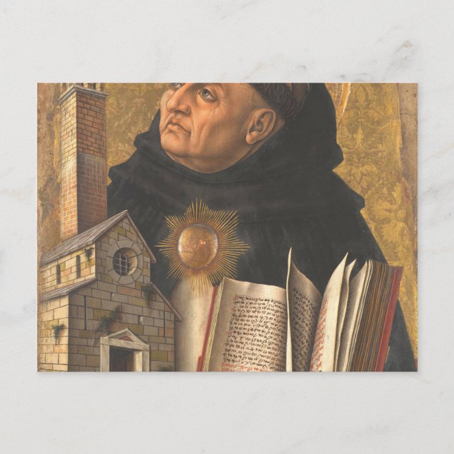 St Thomas Aquinas Postkarte (Vorderseite)