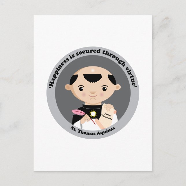 St. Thomas Aquinas Postkarte (Vorderseite)