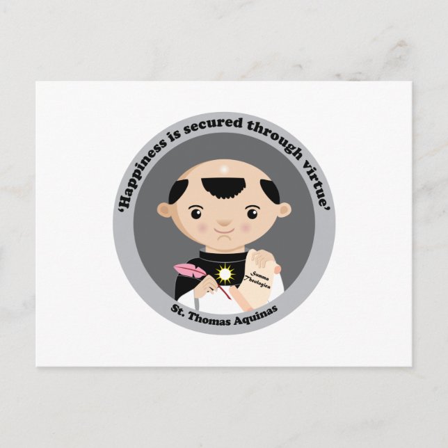 St. Thomas Aquinas Postkarte (Vorderseite)