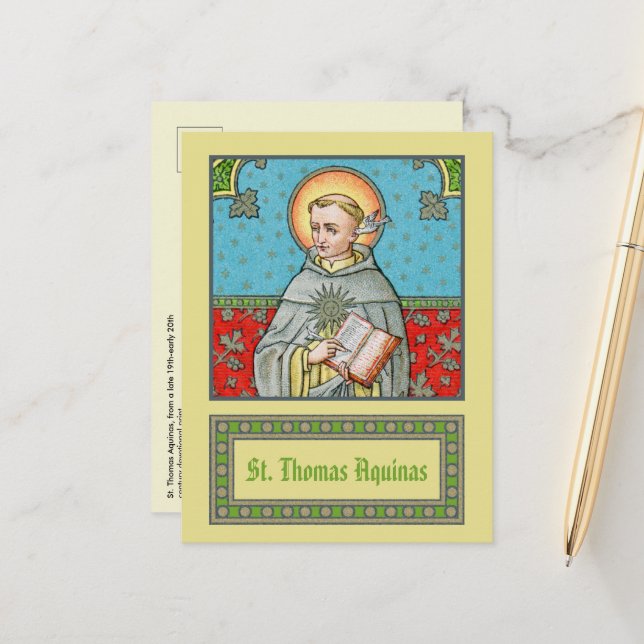 St. Thomas Aquinas (VVP 002) Postkarte (Vorderseite/Rückseite Beispiel)