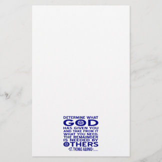 St. Thomas Aquinas Zitat Briefpapier