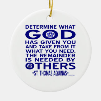 St. Thomas Aquinas Zitat Keramikornament