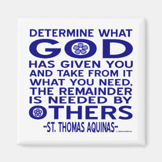 St. Thomas Aquinas Zitat Magnet