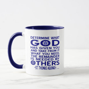 St. Thomas Aquinas Zitat Tasse
