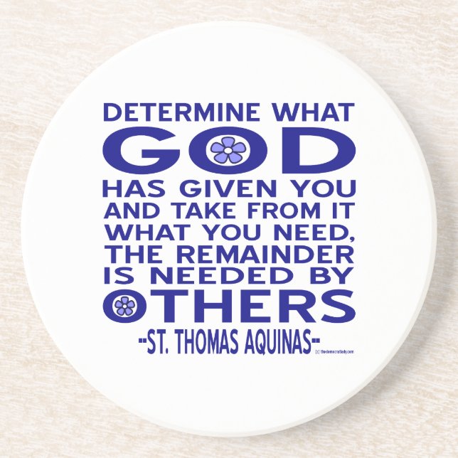 St. Thomas Aquinas Zitat Untersetzer (Vorne)