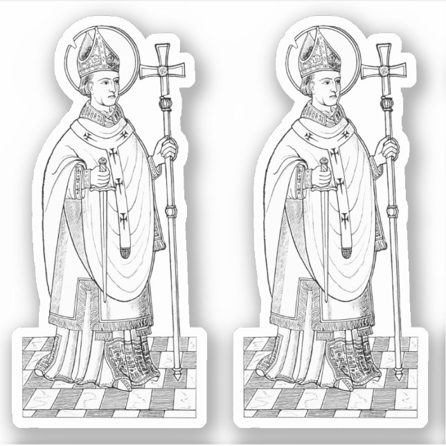 St. Thomas Becket Holding a Sword (M 033) Aufkleber (Vorderseite)
