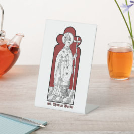 St. Thomas Becket Holding a Sword (M 033) Sockelschild