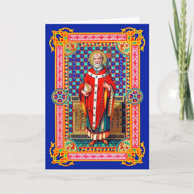 St. Thomas Becket in Red Chasuble (K 34) Karte (Vorderseite)
