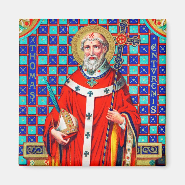 St. Thomas Becket in Red Chasuble (K 34) Magnet (Vorne)
