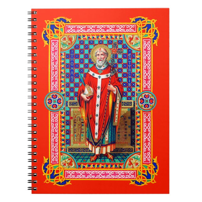 St. Thomas Becket in Red Chasuble (K 34) Notizblock (Vorderseite)