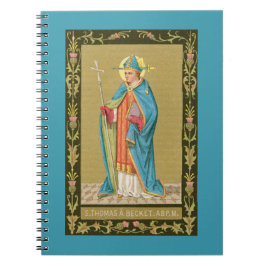 St. Thomas Becket mit Schwert in Miter (P 005) Notizblock