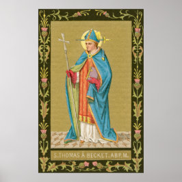 St. Thomas Becket mit Schwert in Miter (P 005) Poster