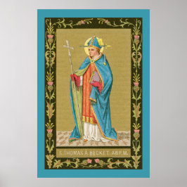 St. Thomas Becket mit Schwert in Miter (P 005) Poster