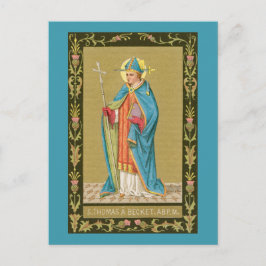 St. Thomas Becket mit Schwert in Miter (P 005) Postkarte