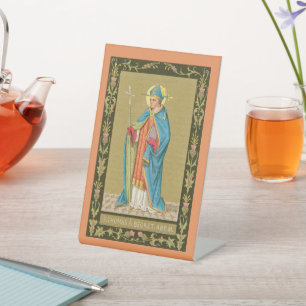 St. Thomas Becket mit Schwert in Miter (P 005) Sockelschild