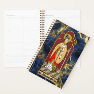 St. Thomas Becket mit Schwert (M 033; koloriert) Planer