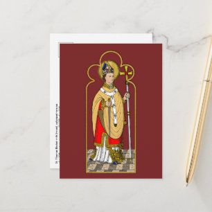 St. Thomas Becket mit Schwert (M 033; koloriert) Postkarte