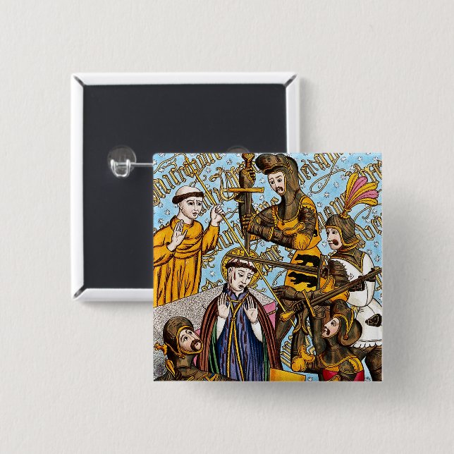 St. Thomas Beckets Martyrdom (M 031) Button (Vorne & Hinten)