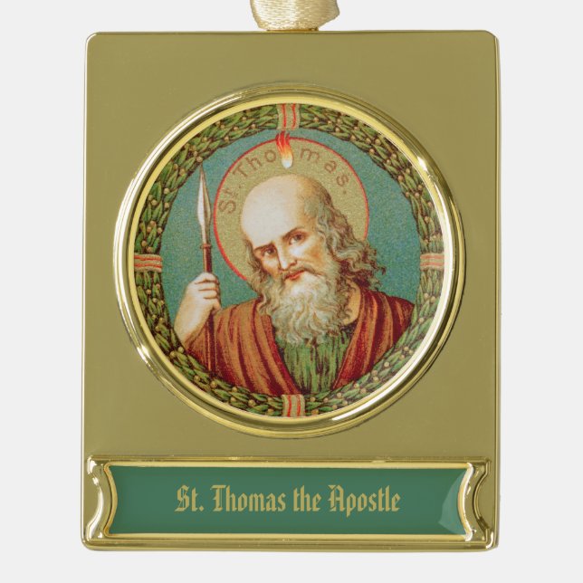 St. Thomas der Apostel (JMAS 12) Banner-Ornament Gold (Vorderseite)