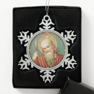 St. Thomas der Apostel (JMAS 12) Schneeflocken Zinn-Ornament