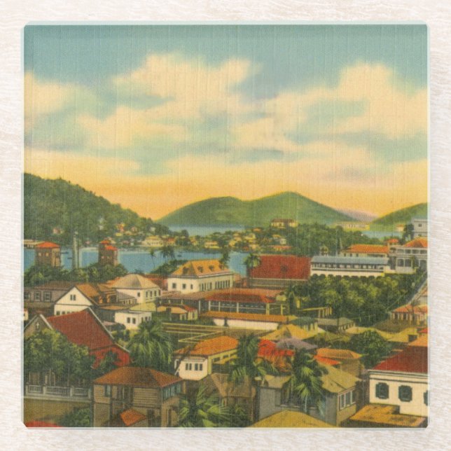 St Thomas Glasuntersetzer (Vorderseite)