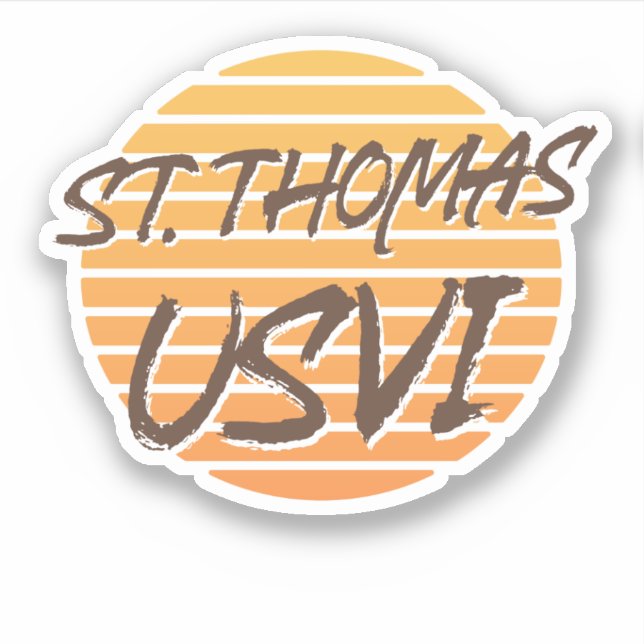 St. Thomas Jungfrau Islands Aufkleber (Vorderseite)